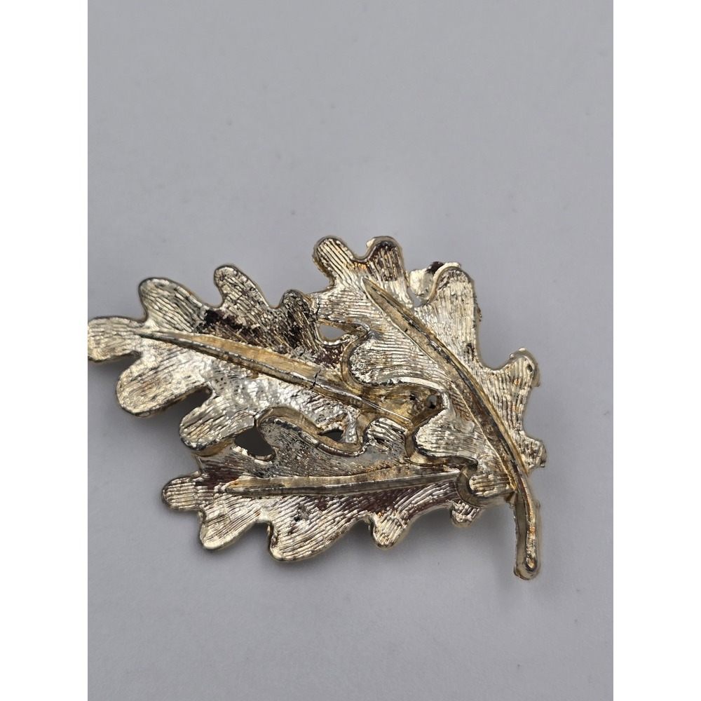 Vintage Gold‎ Tone Oak Leaf Brooch Pin Nature Inspired Fashion Jewelry